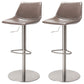 Industrial Leather Bar Stool Adjustable Backrest Bar Stool for Bristol Silver Gray 2 Piece Set Clearhalo 'Bar Furniture' 'Bar Stools' 'bar_stools' 'furn' 'furn_bar_stools' 'Furniture' 'Kitchen & Dining Furniture' 6661581