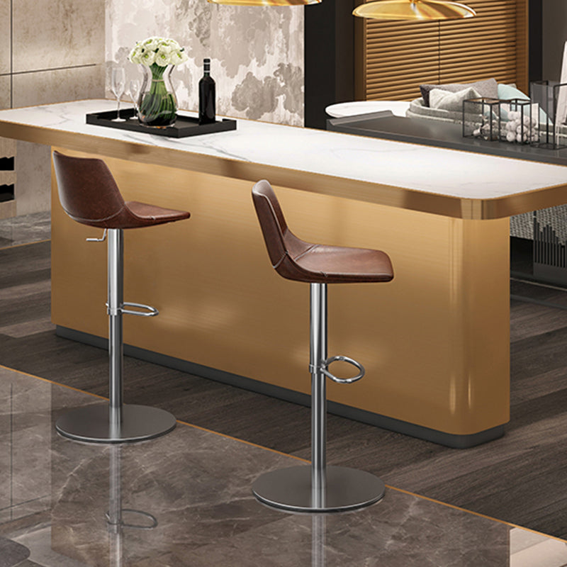 Industrial Leather Bar Stool Adjustable Backrest Bar Stool for Bristol Clearhalo 'Bar Furniture' 'Bar Stools' 'bar_stools' 'furn' 'furn_bar_stools' 'Furniture' 'Kitchen & Dining Furniture' 6661583