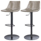 Industrial Leather Bar Stool Adjustable Backrest Bar Stool for Bristol Black Light Gray 2 Piece Set Clearhalo 'Bar Furniture' 'Bar Stools' 'bar_stools' 'furn' 'furn_bar_stools' 'Furniture' 'Kitchen & Dining Furniture' 6661584