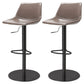 Industrial Leather Bar Stool Adjustable Backrest Bar Stool for Bristol Black Gray 2 Piece Set Clearhalo 'Bar Furniture' 'Bar Stools' 'bar_stools' 'furn' 'furn_bar_stools' 'Furniture' 'Kitchen & Dining Furniture' 6661588