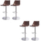 Industrial Leather Bar Stool Adjustable Backrest Bar Stool for Bristol Silver Dark Brown 4 Piece Set Clearhalo 'Bar Furniture' 'Bar Stools' 'bar_stools' 'furn' 'furn_bar_stools' 'Furniture' 'Kitchen & Dining Furniture' 6661590