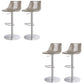 Industrial Leather Bar Stool Adjustable Backrest Bar Stool for Bristol Silver Light Gray 4 Piece Set Clearhalo 'Bar Furniture' 'Bar Stools' 'bar_stools' 'furn' 'furn_bar_stools' 'Furniture' 'Kitchen & Dining Furniture' 6661591