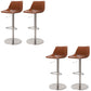 Industrial Leather Bar Stool Adjustable Backrest Bar Stool for Bristol Silver Brown 4 Piece Set Clearhalo 'Bar Furniture' 'Bar Stools' 'bar_stools' 'furn' 'furn_bar_stools' 'Furniture' 'Kitchen & Dining Furniture' 6661592