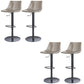 Industrial Leather Bar Stool Adjustable Backrest Bar Stool for Bristol Black Light Gray 4 Piece Set Clearhalo 'Bar Furniture' 'Bar Stools' 'bar_stools' 'furn' 'furn_bar_stools' 'Furniture' 'Kitchen & Dining Furniture' 6661594