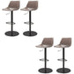 Industrial Leather Bar Stool Adjustable Backrest Bar Stool for Bristol Black Gray 4 Piece Set Clearhalo 'Bar Furniture' 'Bar Stools' 'bar_stools' 'furn' 'furn_bar_stools' 'Furniture' 'Kitchen & Dining Furniture' 6661596