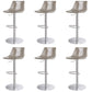 Industrial Leather Bar Stool Adjustable Backrest Bar Stool for Bristol Silver Light Gray 6 Piece Set Clearhalo 'Bar Furniture' 'Bar Stools' 'bar_stools' 'furn' 'furn_bar_stools' 'Furniture' 'Kitchen & Dining Furniture' 6661599