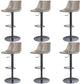 Industrial Leather Bar Stool Adjustable Backrest Bar Stool for Bristol Black Light Gray 6 Piece Set Clearhalo 'Bar Furniture' 'Bar Stools' 'bar_stools' 'furn' 'furn_bar_stools' 'Furniture' 'Kitchen & Dining Furniture' 6661602