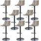 Industrial Leather Bar Stool Adjustable Backrest Bar Stool for Bristol Black Light Gray 8 Piece Set Clearhalo 'Bar Furniture' 'Bar Stools' 'bar_stools' 'furn' 'furn_bar_stools' 'Furniture' 'Kitchen & Dining Furniture' 6661610