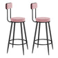 Taburetes de barra de metal contemporáneos taburetes de comedor sin brazos con reposapiés