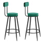 Taburetes de barra de metal contemporáneos taburetes de comedor sin brazos con reposapiés
