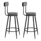 Taburetes de barra de metal contemporáneos taburetes de comedor sin brazos con reposapiés