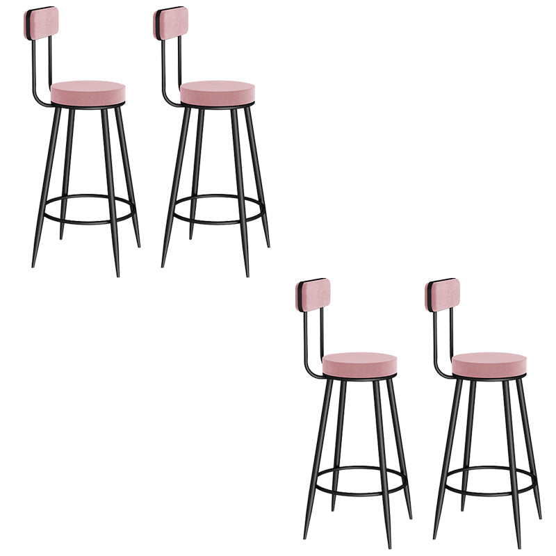 Taburetes de barra de metal contemporáneos taburetes de comedor sin brazos con reposapiés