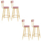 Taburetes de barra de metal contemporáneos taburetes de comedor sin brazos con reposapiés