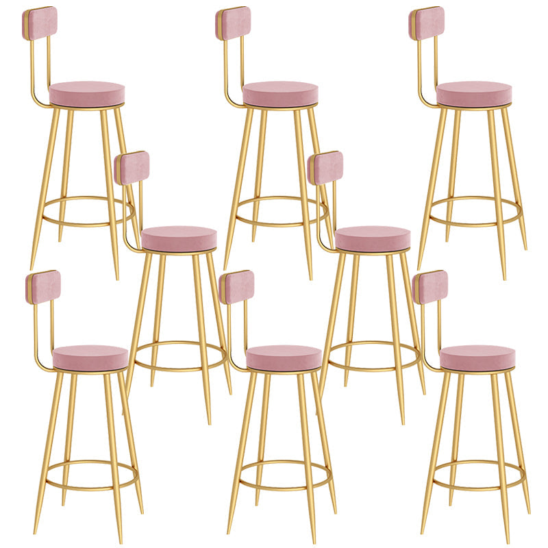 Taburetes de barra de metal contemporáneos taburetes de comedor sin brazos con reposapiés