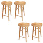Tabourets à manger en bois massif contemporain tabourets de bar sans repose-pied