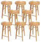 Tabourets à manger en bois massif contemporain tabourets de bar sans repose-pied