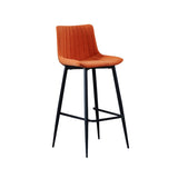 Modern Velvet Bar Stool Backrest Counter Stool for Dining Room Clearhalo 'Bar Furniture' 'Bar Stools' 'bar_stools' 'furn' 'furn_bar_stools' 'Furniture' 'Kitchen & Dining Furniture' 6661772