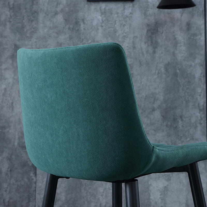 Modern Velvet Bar Stool Backrest Counter Stool for Dining Room Clearhalo 'Bar Furniture' 'Bar Stools' 'bar_stools' 'furn' 'furn_bar_stools' 'Furniture' 'Kitchen & Dining Furniture' 6661773