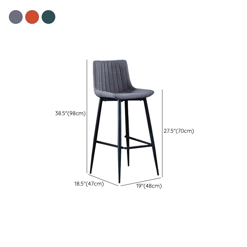 Modern Velvet Bar Stool Backrest Counter Stool for Dining Room Clearhalo 'Bar Furniture' 'Bar Stools' 'bar_stools' 'furn' 'furn_bar_stools' 'Furniture' 'Kitchen & Dining Furniture' 6661788