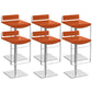Industria Fabric Bar Stool Modern Low Back Counter Stool for Bristol