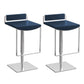 Industria Fabric Bar Stool Modern Low Back Counter Stool for Bristol