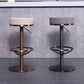 Industrial Leather Bar Stool Adjustable Backless Counter Stool for Bristol