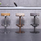 Industrial Leather Bar Stool Adjustable Backless Counter Stool for Bristol
