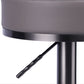 Industrial Leather Bar Stool Adjustable Backless Counter Stool for Bristol