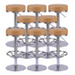 Industrial Leather Bar Stool Adjustable Backless Counter Stool for Bristol