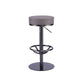 Industrial Leather Bar Stool Adjustable Backless Counter Stool for Bristol