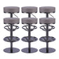 Industrial Leather Bar Stool Adjustable Backless Counter Stool for Bristol