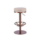 Industrial Leather Bar Stool Adjustable Backless Counter Stool for Bristol