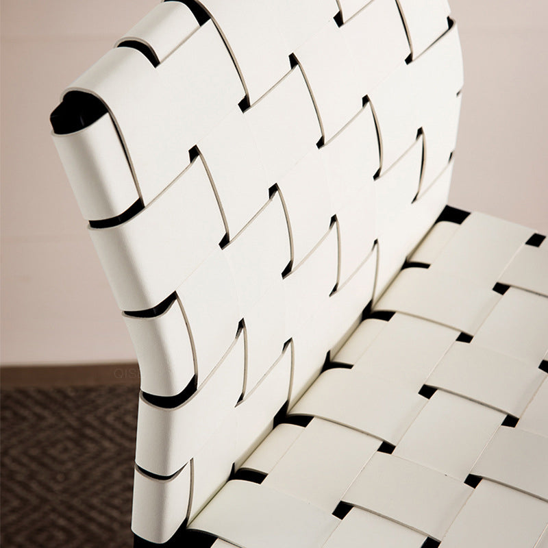 Sgabelli da bar contemporanei in finta pelle in pelle con base in metallo