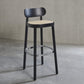 Wood Dining Stools Contemporary Armless Bar Stools with Footrest