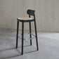 Wood Dining Stools Contemporary Armless Bar Stools with Footrest