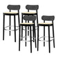 Wood Dining Stools Contemporary Armless Bar Stools with Footrest