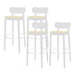 Wood Dining Stools Contemporary Armless Bar Stools with Footrest