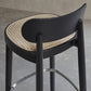 Wood Dining Stools Contemporary Armless Bar Stools with Footrest