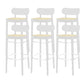 Wood Dining Stools Contemporary Armless Bar Stools with Footrest