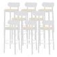Wood Dining Stools Contemporary Armless Bar Stools with Footrest