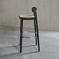 Wood Dining Stools Contemporary Armless Bar Stools with Footrest