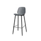 Metal Low Back Dining Stools Contemporary Armless Bar Stools with Footrest Grey 1 Piece Clearhalo 'Bar Furniture' 'Bar Stools' 'bar_stools' 'furn' 'furn_bar_stools' 'Furniture' 'Kitchen & Dining Furniture' 6662041
