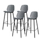 Metal Low Back Dining Stools Contemporary Armless Bar Stools with Footrest Grey 4 Piece Set Clearhalo 'Bar Furniture' 'Bar Stools' 'bar_stools' 'furn' 'furn_bar_stools' 'Furniture' 'Kitchen & Dining Furniture' 6662043