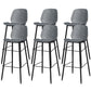 Metal Low Back Dining Stools Contemporary Armless Bar Stools with Footrest Grey 6 Piece Set Clearhalo 'Bar Furniture' 'Bar Stools' 'bar_stools' 'furn' 'furn_bar_stools' 'Furniture' 'Kitchen & Dining Furniture' 6662044
