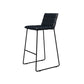 Metal Low Back Dining Stools Contemporary Armless Bar Stools with Footrest Black-Black 1 Piece Clearhalo 'Bar Furniture' 'Bar Stools' 'bar_stools' 'furn' 'furn_bar_stools' 'Furniture' 'Kitchen & Dining Furniture' 6662071