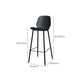 Metal Low Back Dining Stools Contemporary Armless Bar Stools with Footrest Clearhalo 'Bar Furniture' 'Bar Stools' 'bar_stools' 'furn' 'furn_bar_stools' 'Furniture' 'Kitchen & Dining Furniture' 6662076