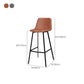 Metal Low Back Dining Stools Contemporary Armless Bar Stools with Footrest Clearhalo 'Bar Furniture' 'Bar Stools' 'bar_stools' 'furn' 'furn_bar_stools' 'Furniture' 'Kitchen & Dining Furniture' 6662079