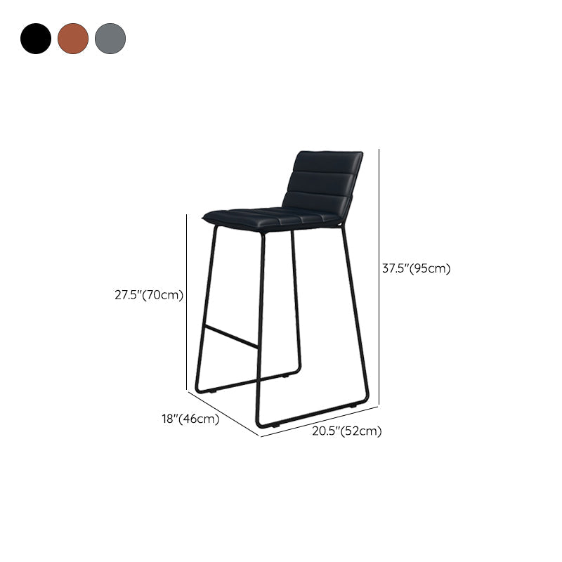 Metal Low Back Dining Stools Contemporary Armless Bar Stools with Footrest Clearhalo 'Bar Furniture' 'Bar Stools' 'bar_stools' 'furn' 'furn_bar_stools' 'Furniture' 'Kitchen & Dining Furniture' 6662080