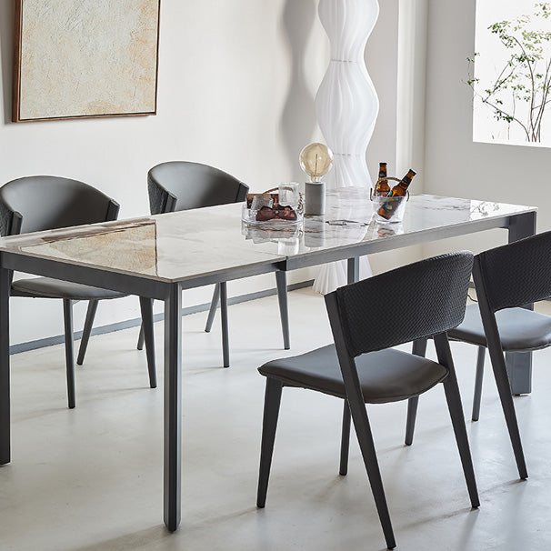 Industrielle armlose Küche Essnetzstuhl Kunstleder Seitenstuhl