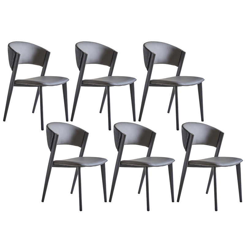 Industrielle armlose Küche Essnetzstuhl Kunstleder Seitenstuhl